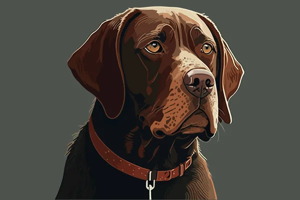 Stary Pies Wektor Ilustracja — Wektor stockowy