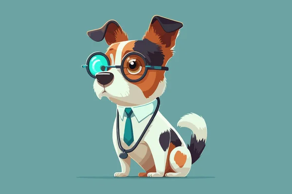 Ilustração Vetor Médico Cão — Vetor de Stock