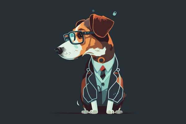 Hund Läkare Vektor Illustration — Stock vektor