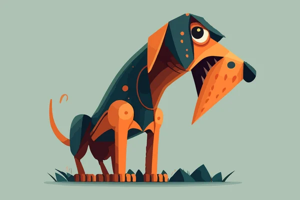 Dog Monster Vector Illustration — Stock Vector