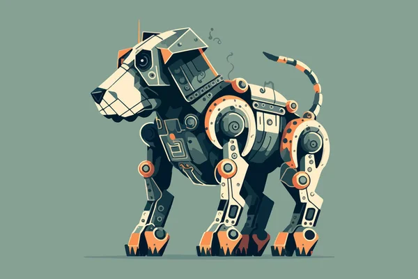 Perro Robot Vector Ilustración — Archivo Imágenes Vectoriales
