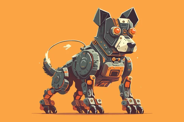 Hund Robot Vektor Illustration — Stock vektor