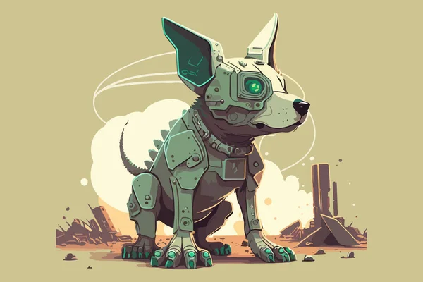 Dog Robot Vector Illustration — Stock Vector