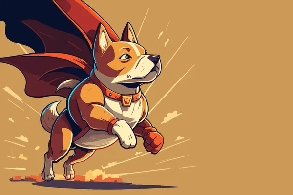 Собака Супергерой Векторні Ілюстрації — стоковий вектор
