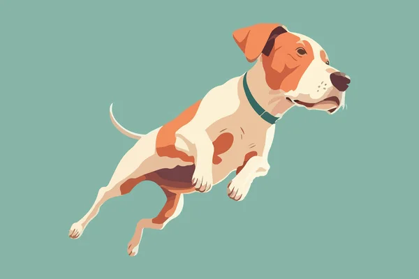 Dog Running Vector Illustration — Stock Vector