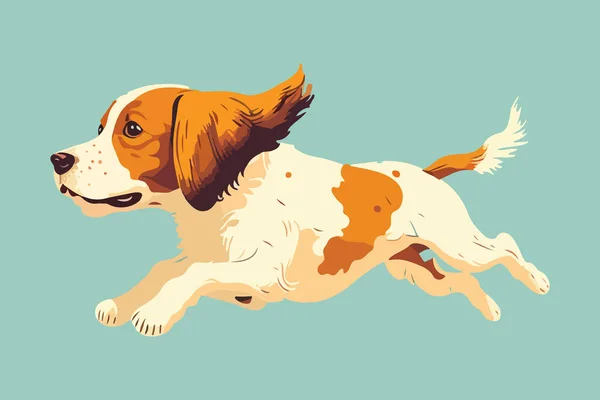 Hund Kör Vektor Illustration — Stock vektor