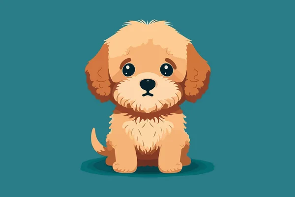 Baby Dog Karaktär Vektor Illustration — Stock vektor