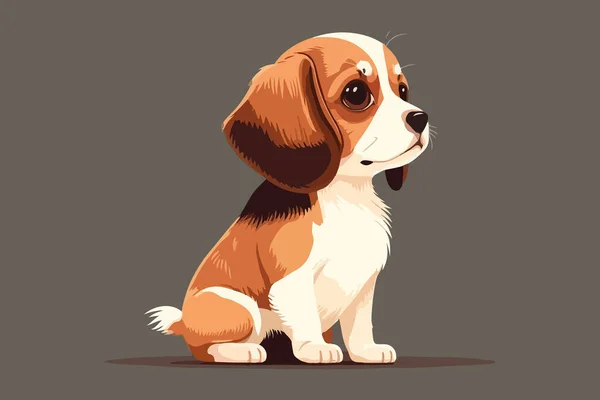 Baby Dog Personagem Vetor Ilustração — Vetor de Stock
