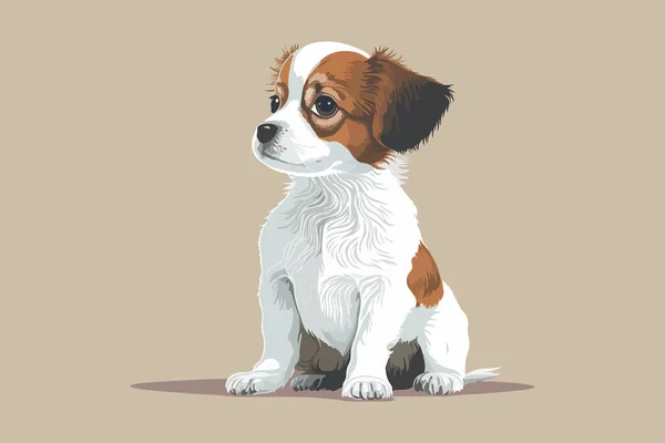 赤ちゃん犬のキャラクターベクトルイラスト — ストックベクタ