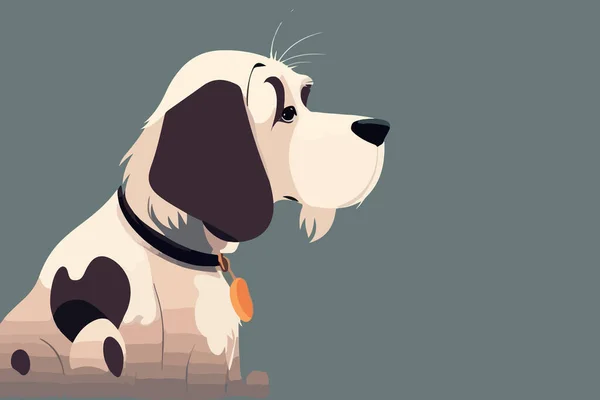 Ilustrasi Vektor Gaya Animasi Anjing - Stok Vektor