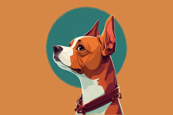 Hund Animerad Stil Vektor Illustration — Stock vektor