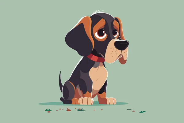 Dog Animated Style Vector Illustratie — Stockvector
