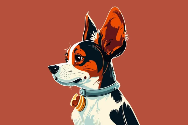 Dog Animated Style Vector Illustration — 스톡 벡터