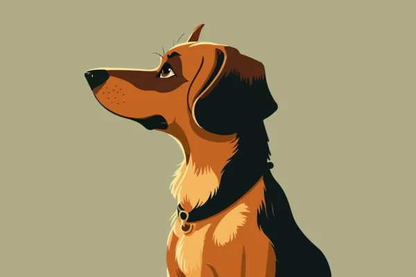 Cão Animação Estilo Vetor Ilustração — Vetor de Stock