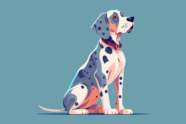 Dog Animated Style Vector Illustration — Stock Vector