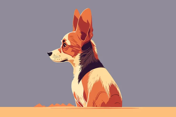 Собака Анімований Стиль Векторні Ілюстрації — стоковий вектор