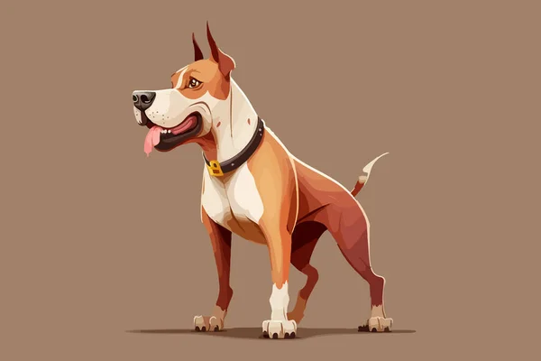 Perro Personaje Cuerpo Completo Ilustración Vector Dibujos Animados — Archivo Imágenes Vectoriales