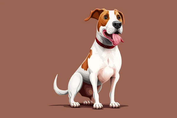 Perro Personaje Cuerpo Completo Ilustración Vector Dibujos Animados — Archivo Imágenes Vectoriales