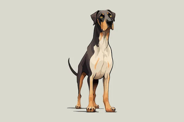 Perro Personaje Cuerpo Completo Ilustración Vector Dibujos Animados — Archivo Imágenes Vectoriales