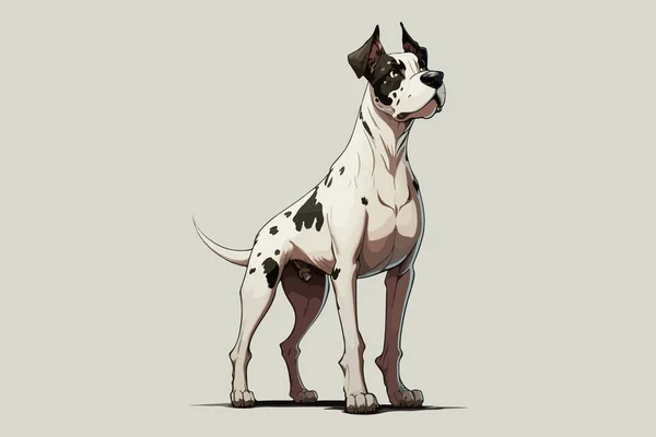 Hund Ganzkörper Charakter Cartoon Vektor Illustration — Stockvektor