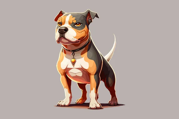 Ilustrasi Vektor Karakter Tubuh Penuh Anjing - Stok Vektor