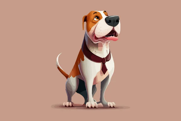 Σκύλος Πλήρης Εικόνα Φορέα Χαρακτήρα Σώματος Κινουμένων Σχεδίων — Διανυσματικό Αρχείο