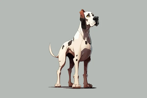 犬のフルボディキャラクター漫画のベクトルイラスト — ストックベクタ