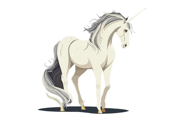 Unicorn Full Body Character Vector Illustration — стоковий вектор