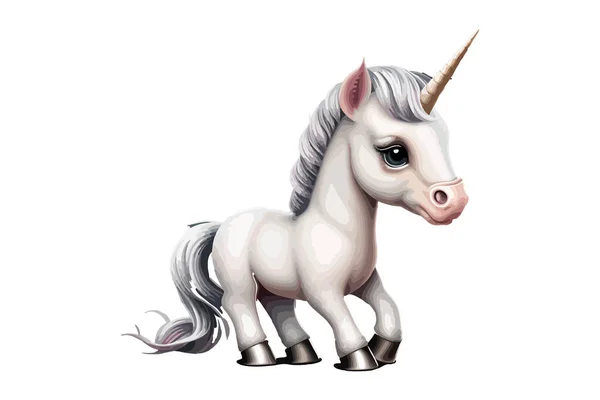 Baby Unicorn Cartoon Character Vector Illustration — Stockový vektor