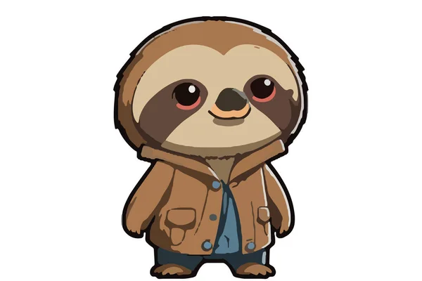 Sloth Baby Vettoriale Illustrazione — Vettoriale Stock