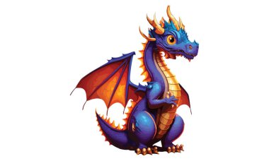 Dragon Full Body Cartoon Vector Illustration clipart