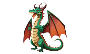 Dragon Full Body Cartoon Vector Illustration clipart