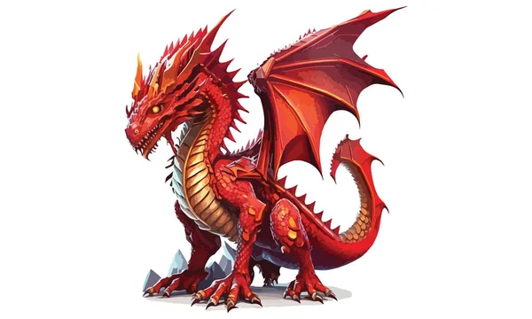 Dragon Realistic Style Vector Illustratie — Stockvector