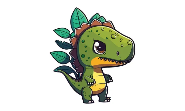 Bébé Dessin Animé Illustration Vectorielle Dinosaure — Image vectorielle