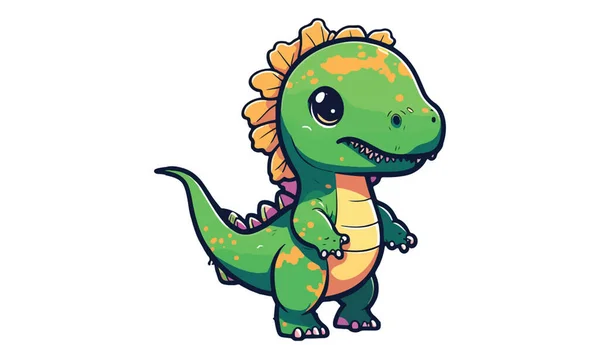 Desenho Animado Bebê Ilustração Vetor Dinossauro — Vetor de Stock