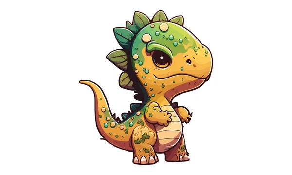 Desenho Animado Bebê Ilustração Vetor Dinossauro — Vetor de Stock