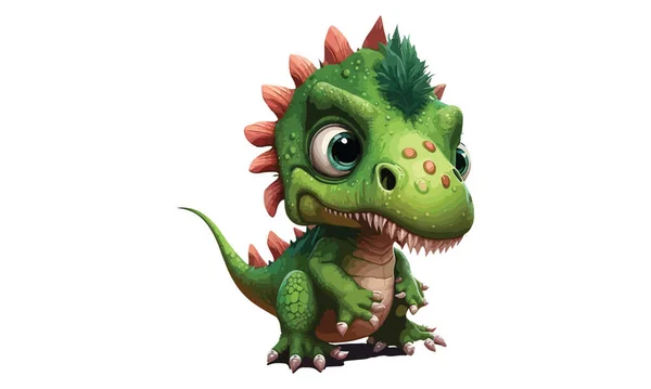 Baby Cartoon Dinosaurus Vector Illustratie — Stockvector