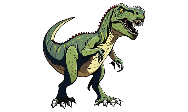 Illustrazione Vettoriale Realistica Del Dinosauro — Vettoriale Stock