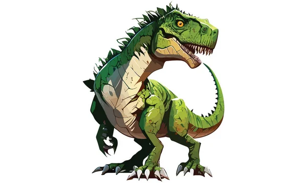 Illustrazione Vettoriale Realistica Del Dinosauro — Vettoriale Stock