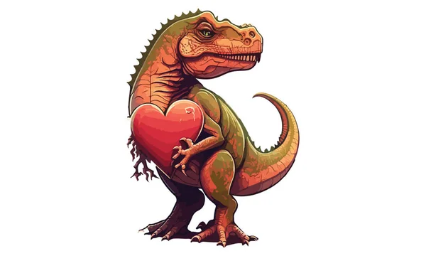 Εικονογράφηση Φορέα Dinosaur Valentine — Διανυσματικό Αρχείο