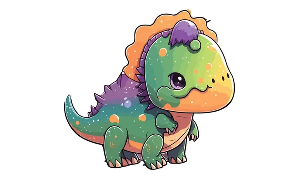 Dinosaur Galaxy Style Vector Illustration — Stock Vector