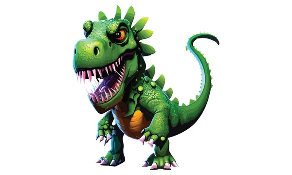 恐竜のゲームスタイルのベクトルイラスト — ストックベクタ