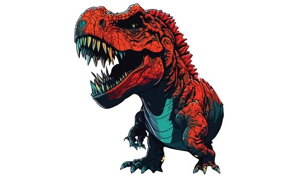 Dinosaur Game Style Vector Illustration — 스톡 벡터