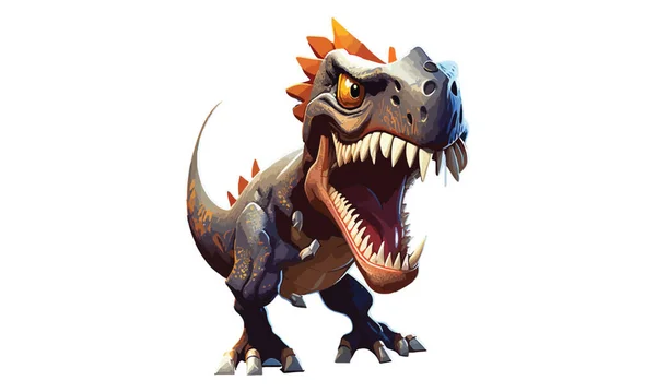 恐竜のゲームスタイルのベクトルイラスト — ストックベクタ