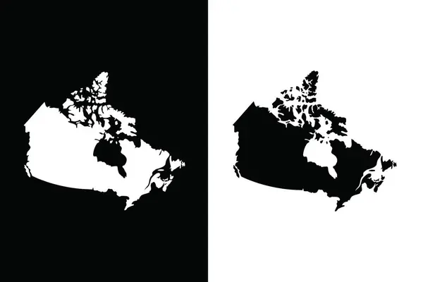 Map Canada National Canada Flag Vector Illustration Canada Flag National — Stock Vector