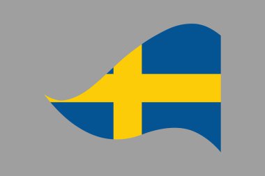 Sweden flag, The flag of Sweden, Flag of Sweden national country symbol illustration Vector, Rectangle Sweden flag illustration, Flat vector illustration clipart