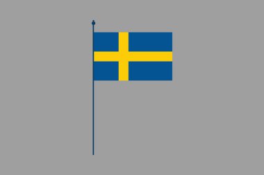 Sweden flag, The flag of Sweden, Flag of Sweden national country symbol illustration Vector, Rectangle Sweden flag illustration, Flat vector illustration