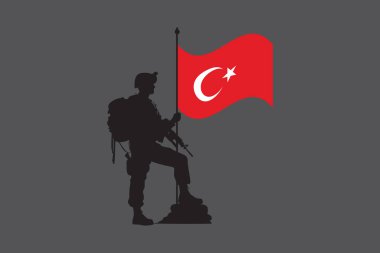 Bayrağı olan Türkiye askeri, Türkiye bayrağı vektör grafiği, Türkiye ülke bayrağı özgürlüğün, Ulusal Türkiye bayrağı ve vektör illüstrasyonunun bir sembolü