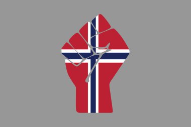 Peace for Norway with flag, Flag of Norway national country symbol illustration Vector, Rectangle Norway flag illustration, Flat vector illustration clipart