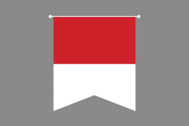 Indonesia flag, The flag of Indonesia, Flag of Indonesia national country symbol illustration Vector, Rectangle Indonesia flag illustration, Flat vector illustration clipart